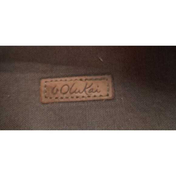 Olukai Nohea Canvas Print Tropical Slip on Loafer Brown Pink Women's Size 7 - Picture 10 of 15